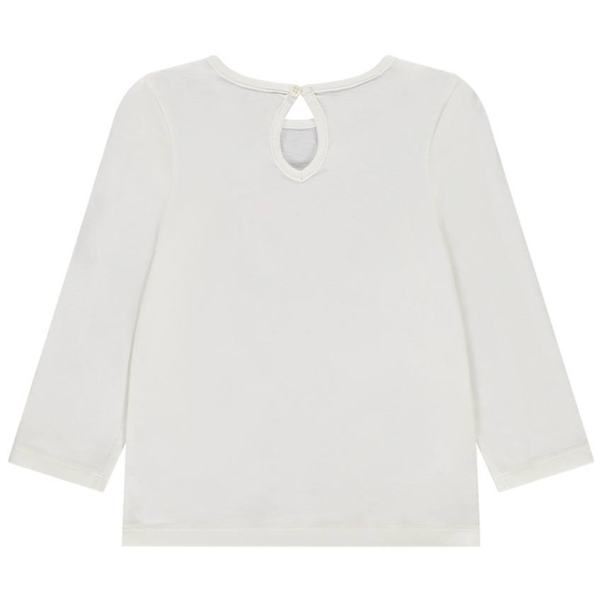 T-shirt manches longues print fleur pour bébé fille 