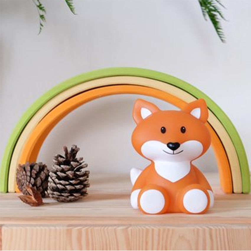 Nachtlamp - Robin de vos - Bruin - oplaadbaar  