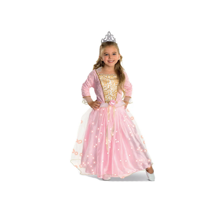 Déguisement robe de princesse lumineuse taille M 5-6A - Rose 