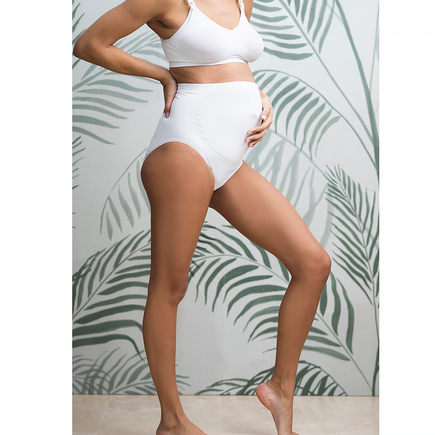 Culotte de grossesse taille haute sans coutures en microfibre 
