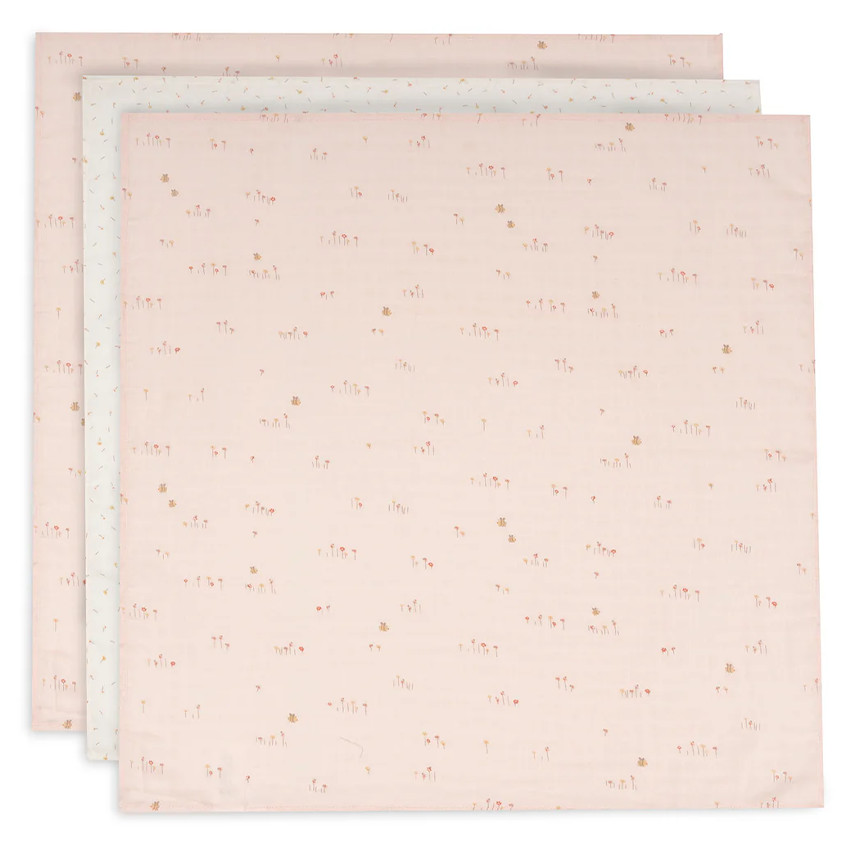 Lange tétra gaze de coton 70x70cm Pretty Picnic 3pcs 