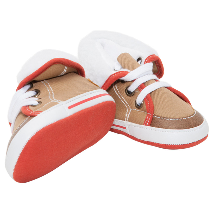 Baskets souples à lacets avec fausse fourrure 