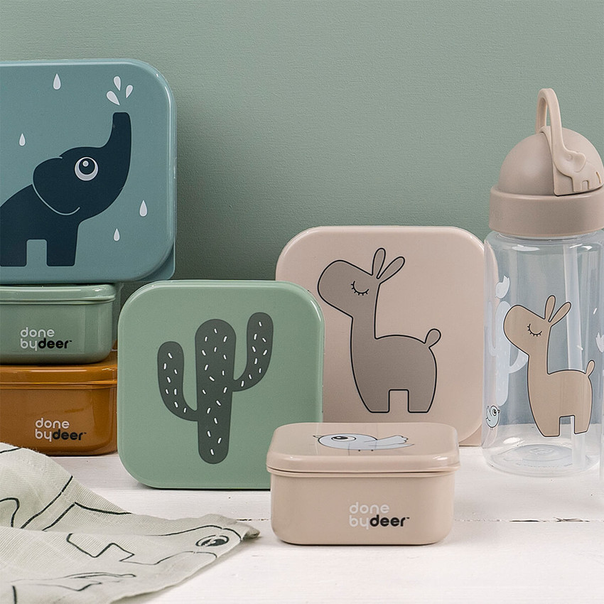 Lot de 3 boîtes à goûter Lalee Sable 