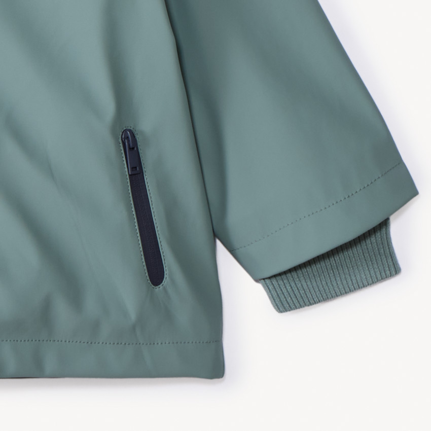 Leuke rubberen parka met capuchon voor baby jongens 