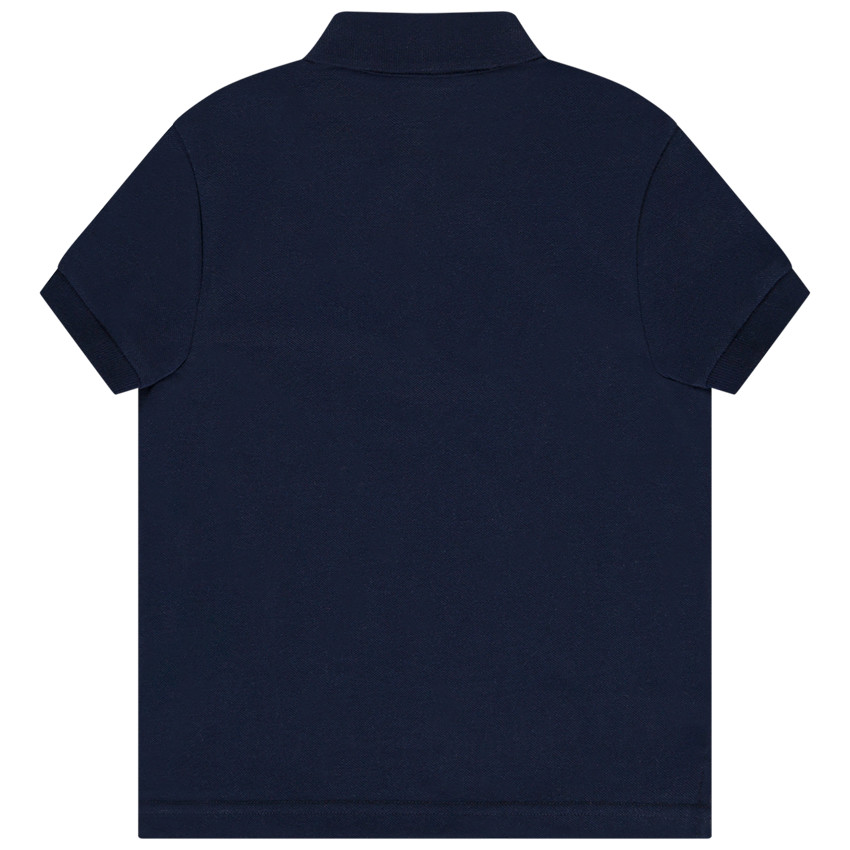 Polo met korte mouwen in effen piqué katoen voor jongens 