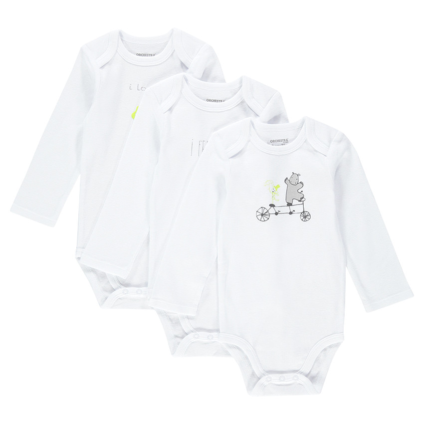 Rompertjes lange mouwen in katoen 