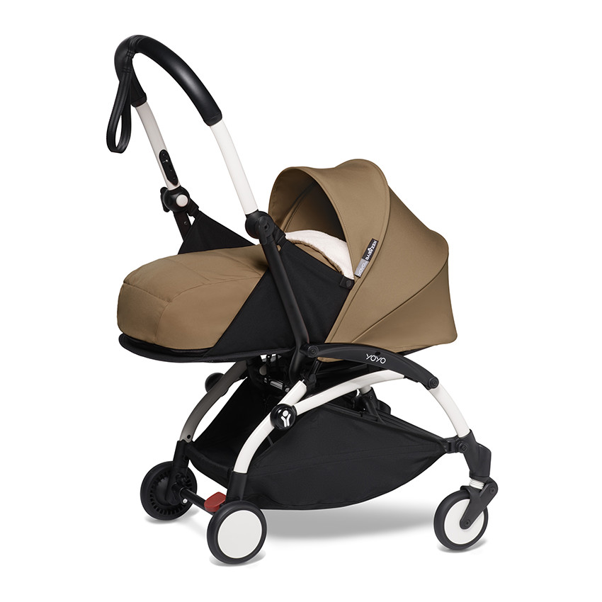 Poussette complète YOYO² nouveau pack 0+ et 6+ châssis blanc - Toffee 