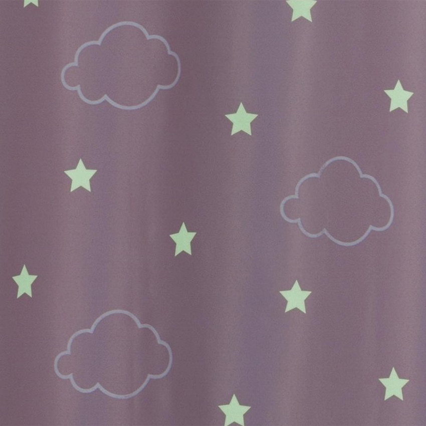 Rideau occultant phosphorescent 140 x 250 cm - Rose  