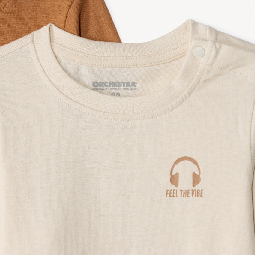 Lot de 3 t-shirts manches longues printé pour bébé garçon 