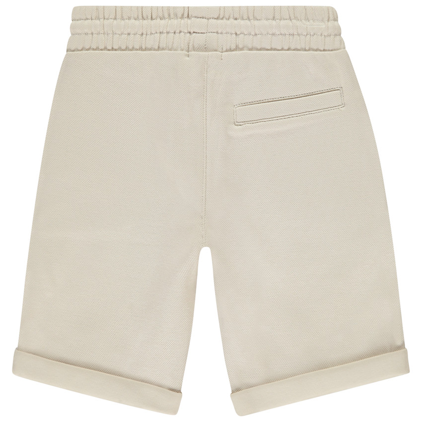 Bermuda in effen molton voor jongen 