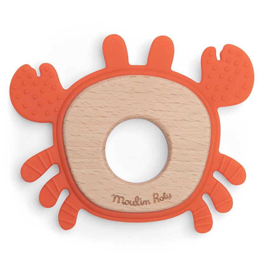 Anneau de dentition bois et silicone Crabe Les aventures de Paulie 