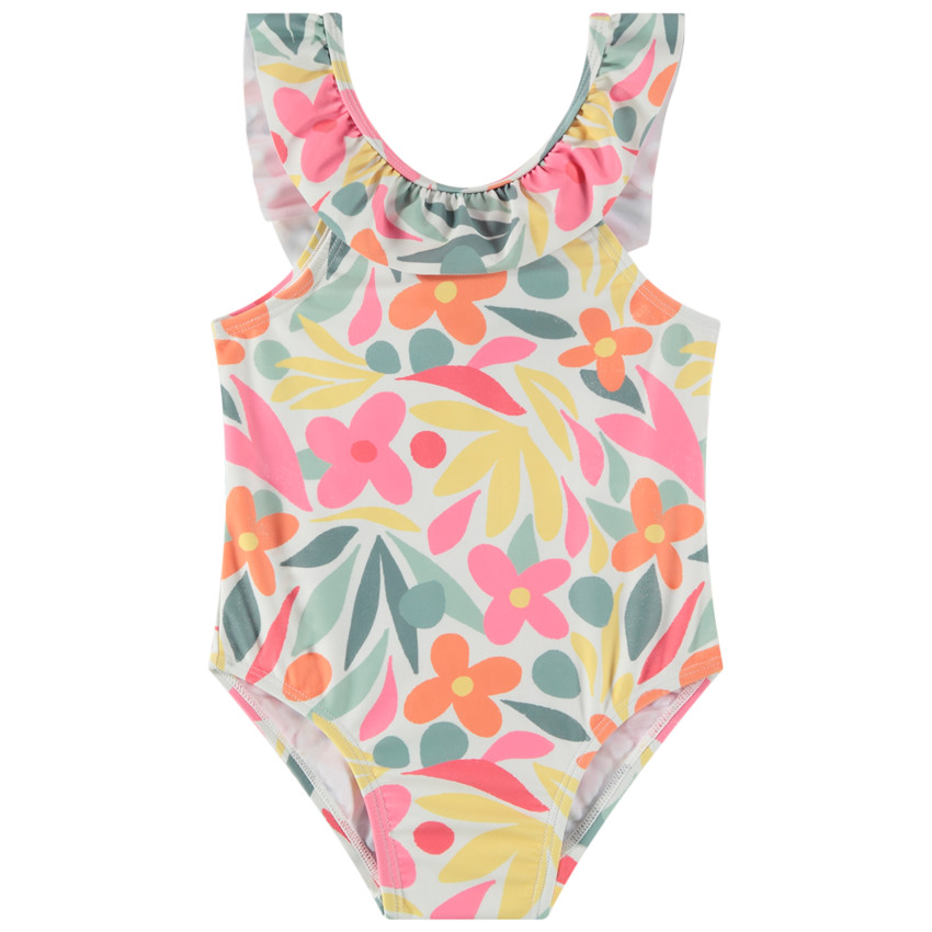 Eendelig badpak met bloemenprint voor baby meisje 