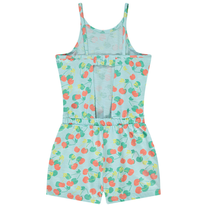 Combishort in jersey met fantasieprint meisjes 