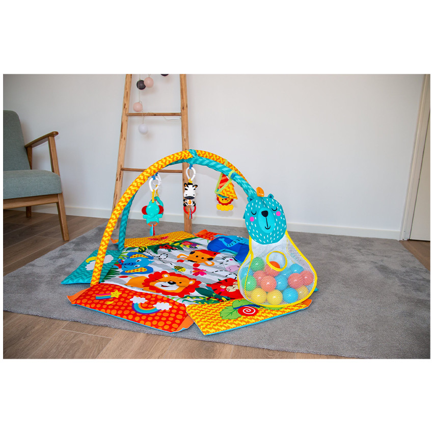 Tapis d'éveil avec balles  Carnaval de la jungle 