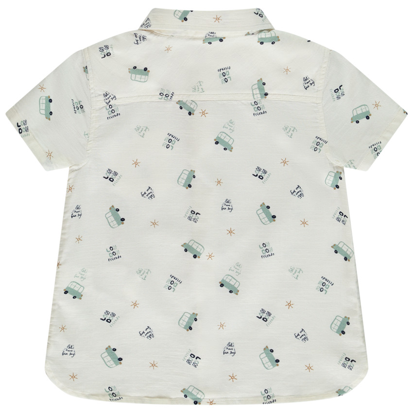 Hemd met korte mouwen bedrukt met london voor baby jongen 