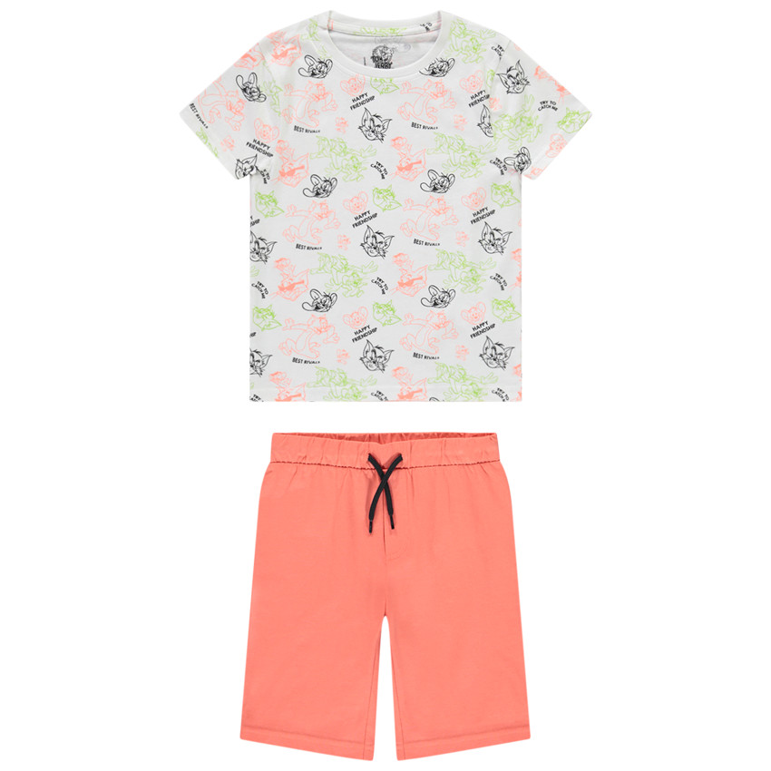 Set pyjama court imprimé Tom & Jerry Warner pour garçon 