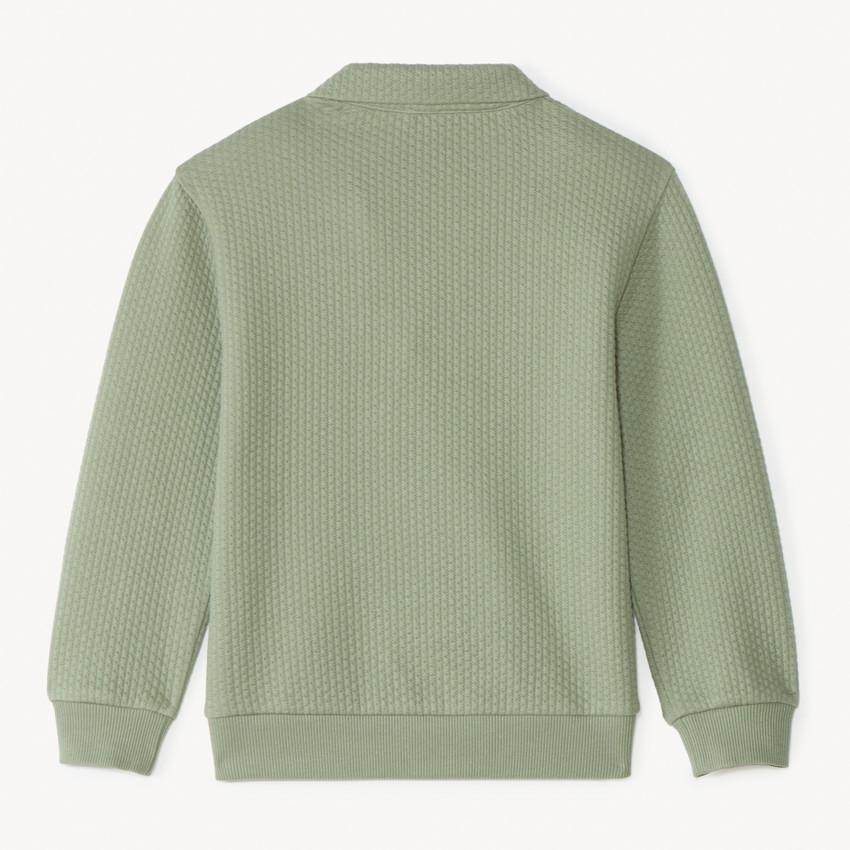Sweatshirt met plissé-effect en polo-kraag jongens 