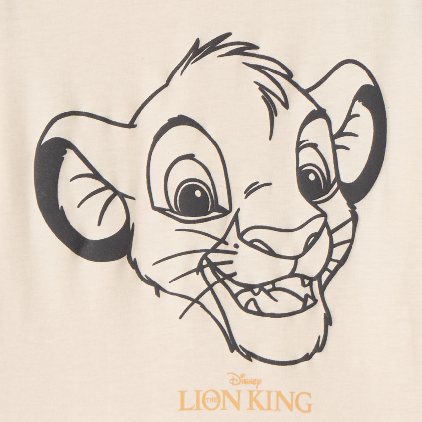 T-shirt met lange mouwen en flockprint Disney De Leeuwenkoning voor babyjongens 
