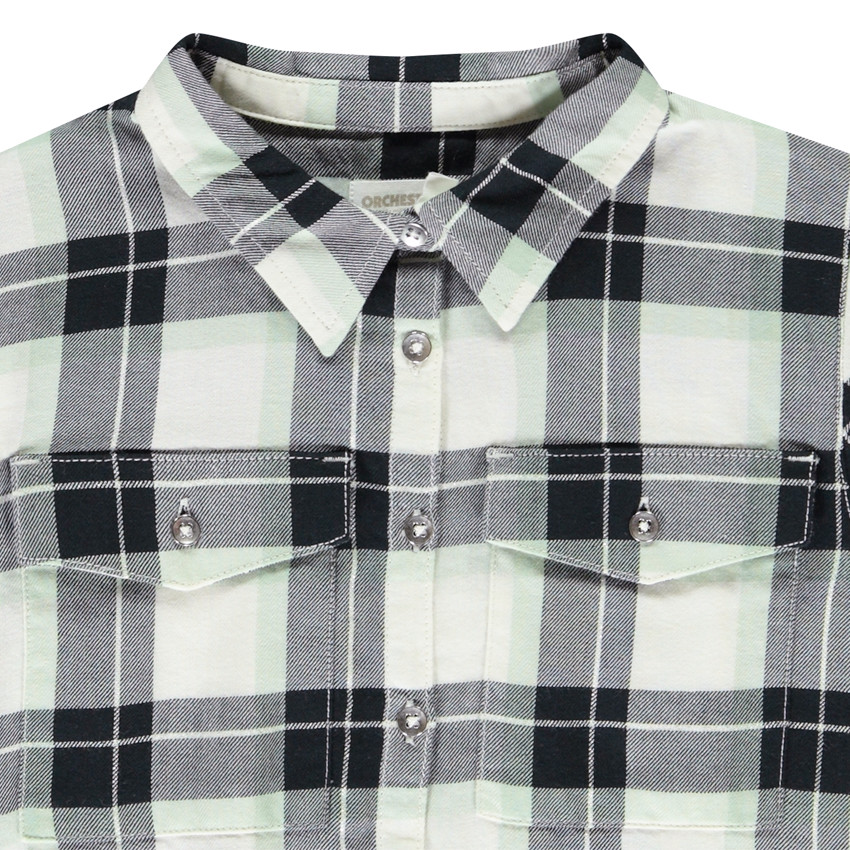 Langarmige geruite blouse voor meisjes 