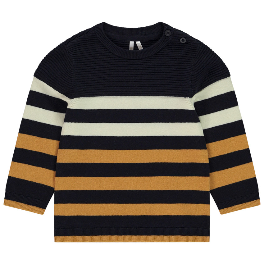 Pull en tricot fantaisie rayé pour bébé garçon 