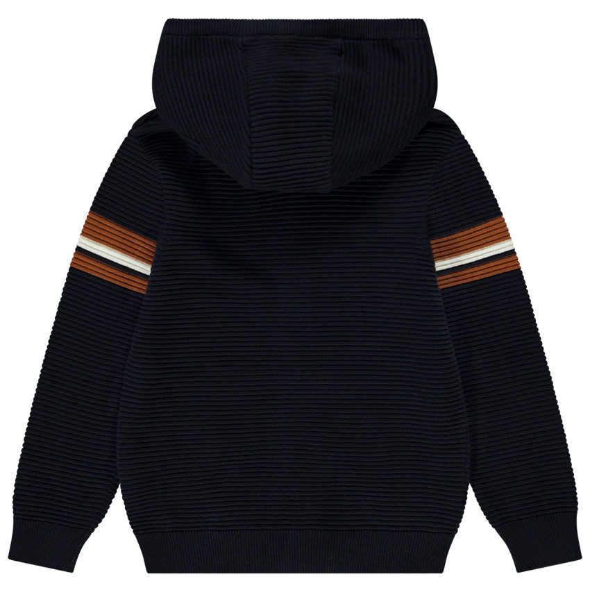 Gilet fantaisie avec bandes contrastées pour garçon 