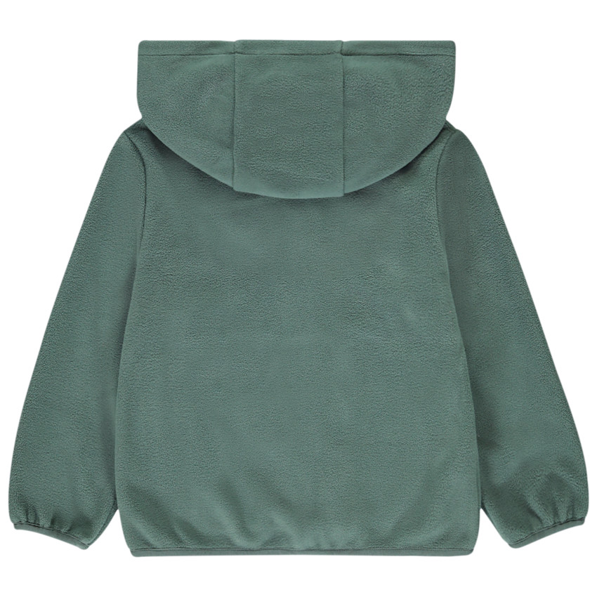 Gilet en micropolaire uni à capuche + poches pour garçon  