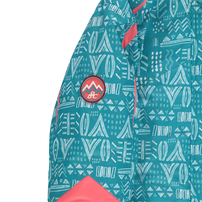 Junior - Blouson de ski imprimé fantaisie doublé micropolaire 