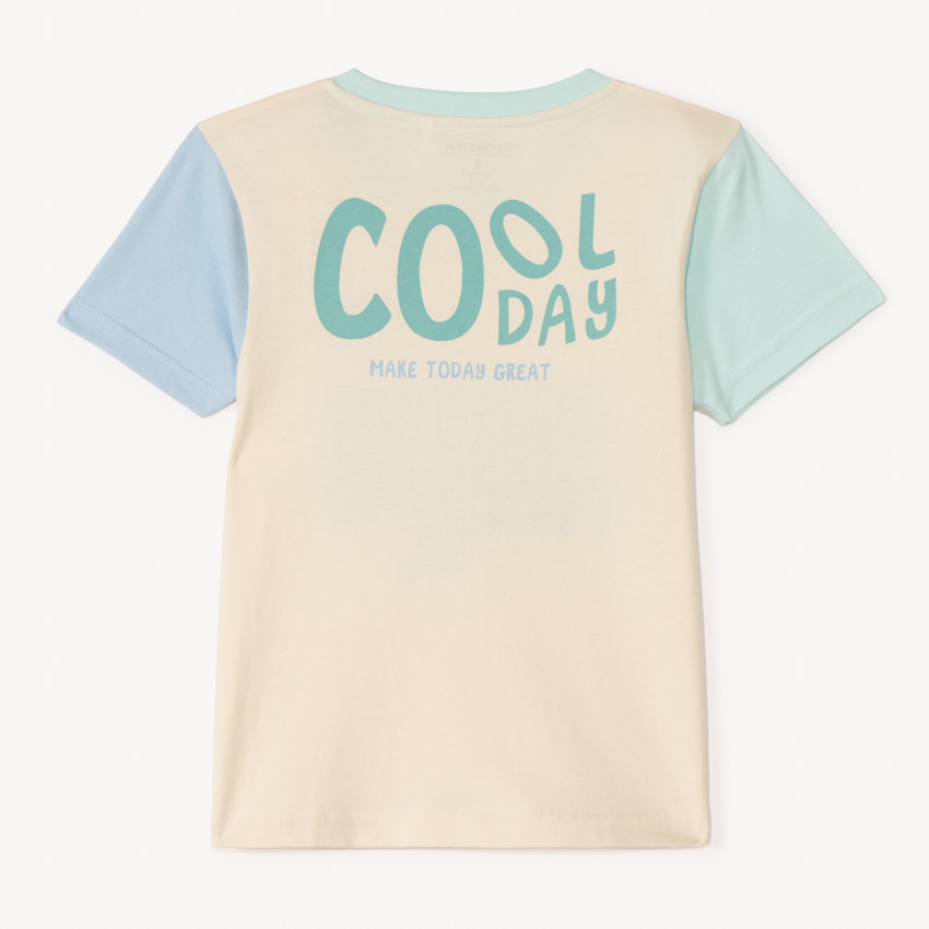 T-shirt met korte mouwen met 3D-geborduurd voor jongens 