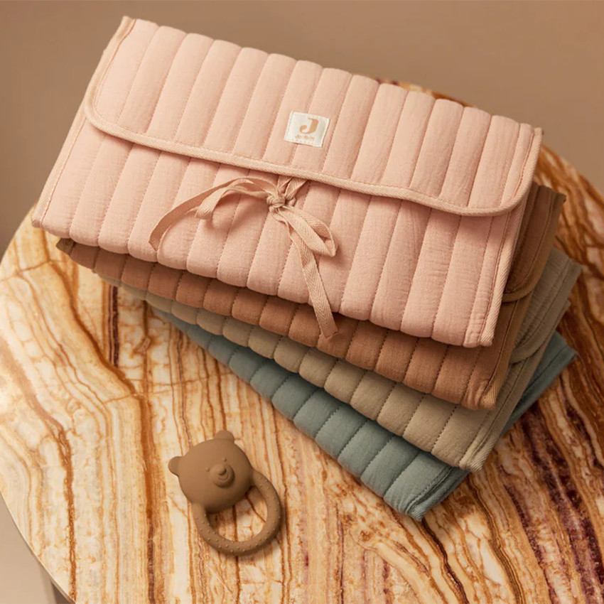 Tapis à langer Nomade gaze de coton - Wild rose 