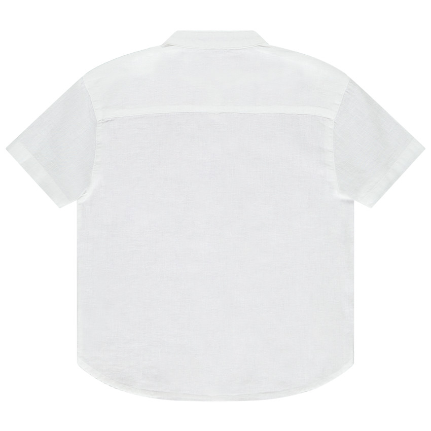 Chemise manches courtes uni à col mao  