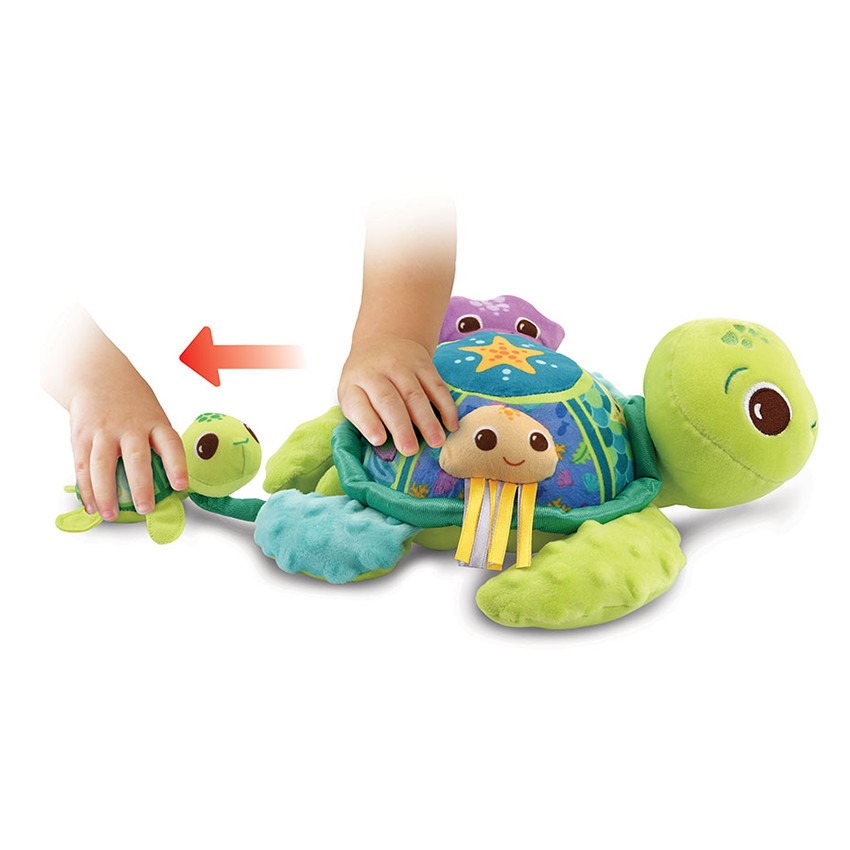 Peluche Juju maman tortue éveil des sens NL 