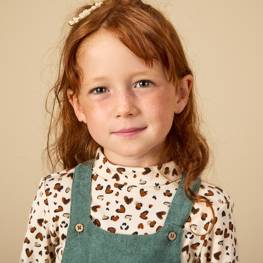 Robe courte sans manches uni en velours pour bébé fille 