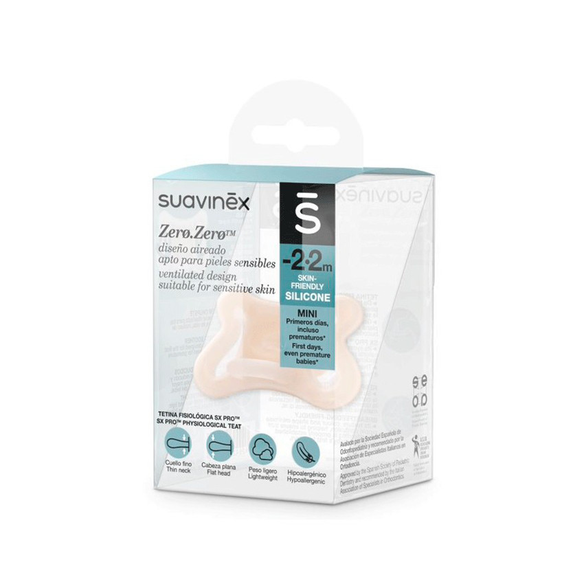 Sucette Zero.Zero avec tétine symétrique en silicone SX Pro Prématuré-2M Fair 