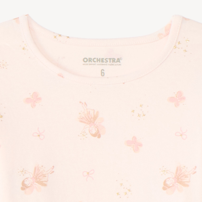 Ensemble de pyjama 2 pièces manches longues imprimé fée fille 
