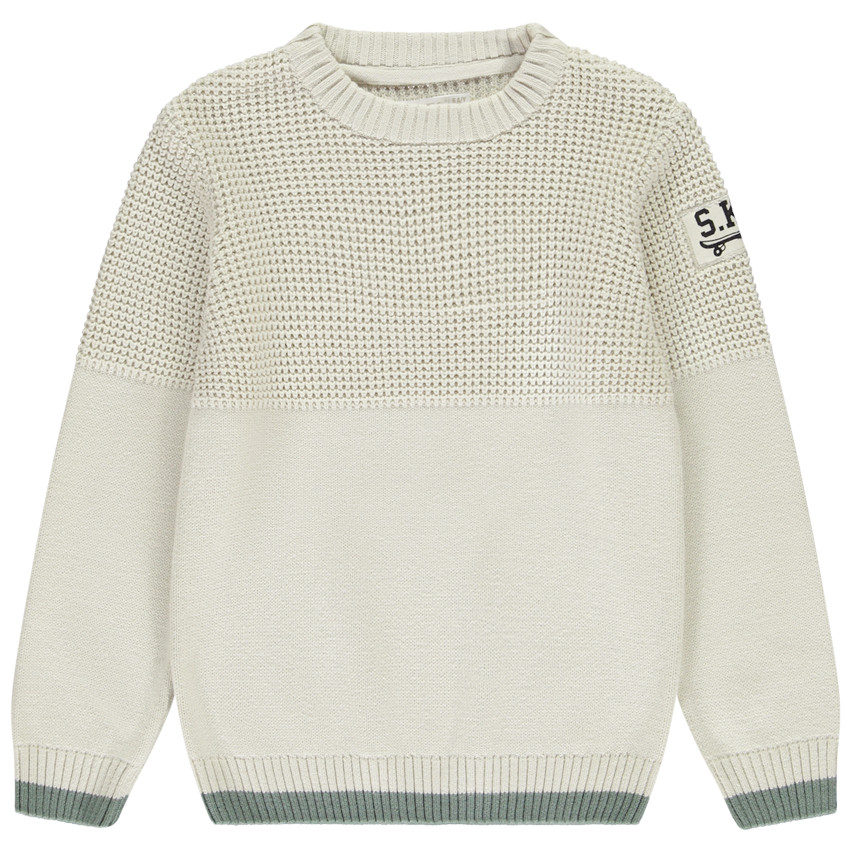 Gebreide fantasietrui voor jongen 