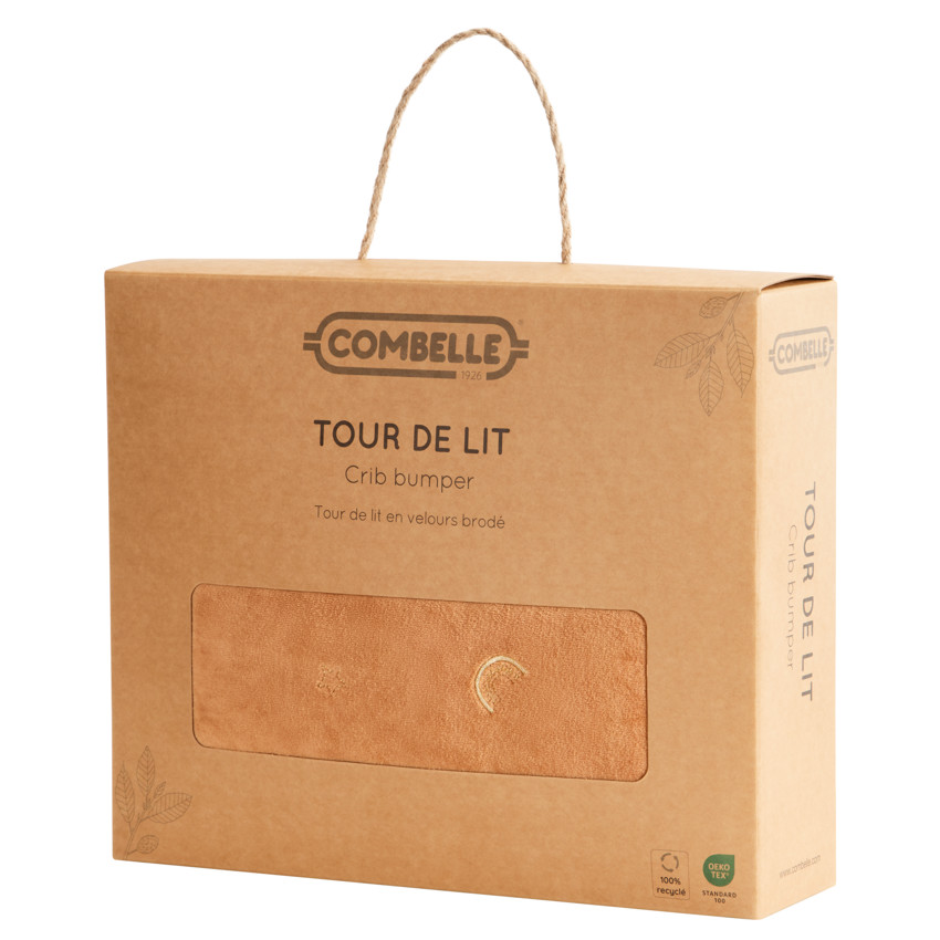 Tour de lit en velours Douce Hirondelle camel 