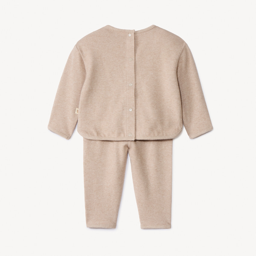 Set van 2 stukken in unicolor met een geprefabriceerde afwerking voor baby's 