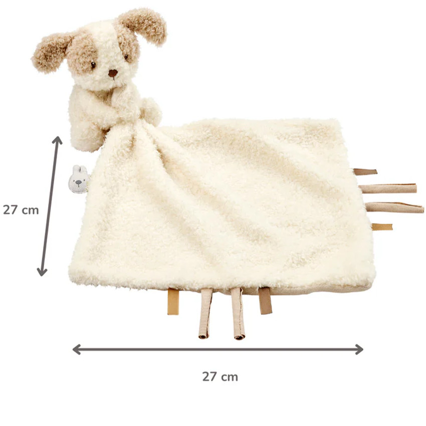 Doudou avec peluche chien - Teddy - Ecru  