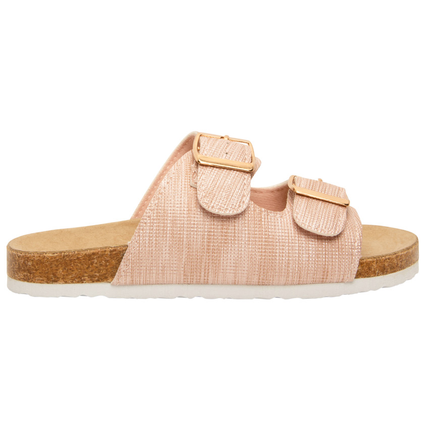 Roze sandalen met dubbele gespen voor meisjes 