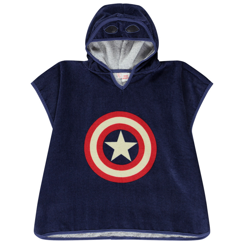 Poncho bad speels Captain America Marvel voor jongen 