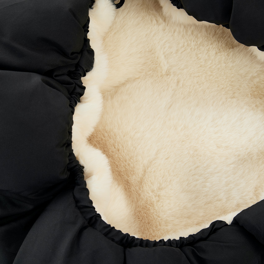 Voetenzak voor kinderwagen Zwart/Beige 