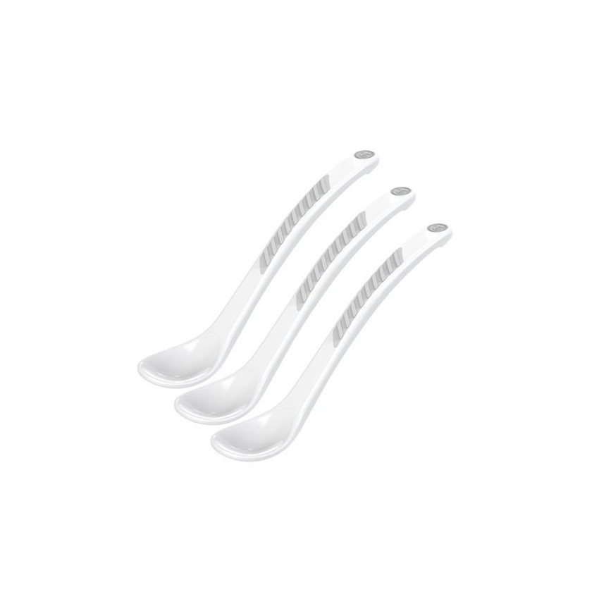 Lot de 3 cuillères incurvées 4M+ blanc 