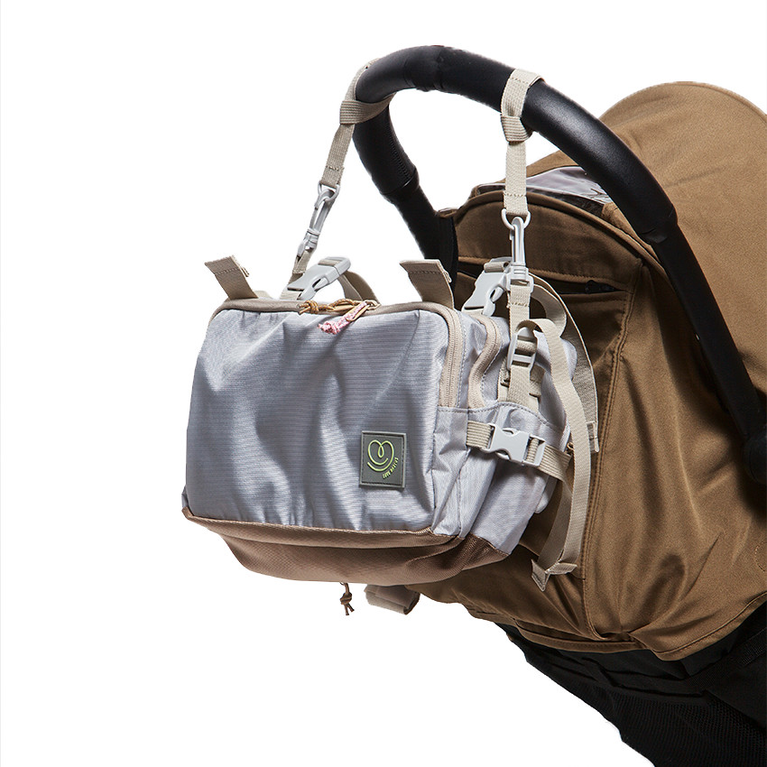 Luiertas multifunctioneel CaravanBag + Hip Seat Warm Silver 