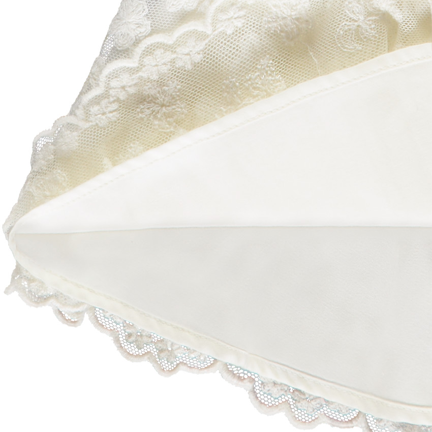 Jupe courte en tulle avec fleurs brodées pour bébé fille  