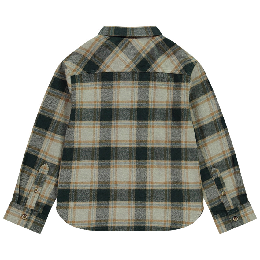 Chemise manches longues à carreaux pour garçon  