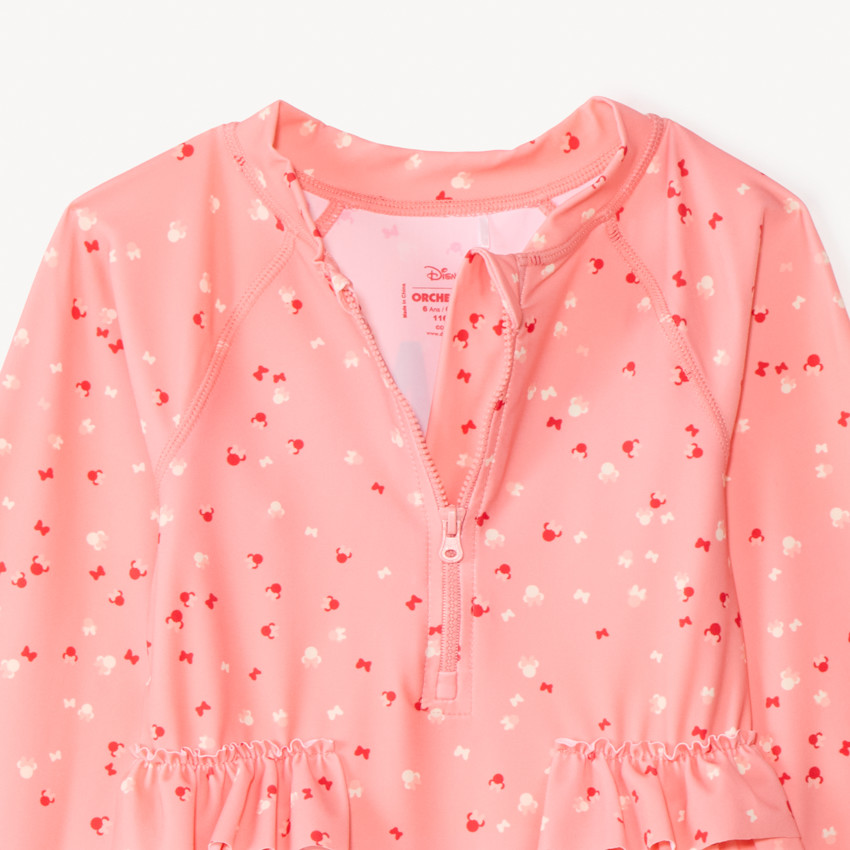 Een stuk zwemkleding met anti-UV SPF 50+ van Minnie Disney voor meisjes 