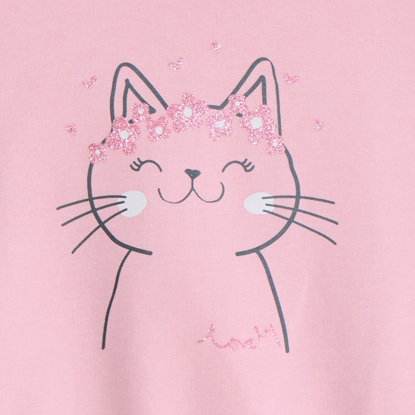 Oversized sweater met print voor babymeisjes 