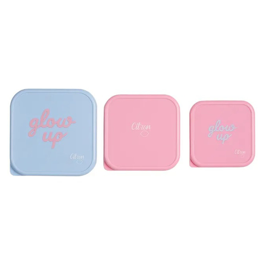 Lunchbox inox empilable 3PCS Pink/Blue Glowup 