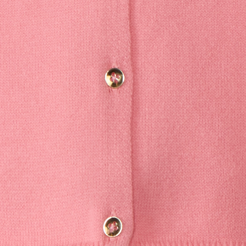 Gebreid effen vest met gegolfde boord voor meisjes 