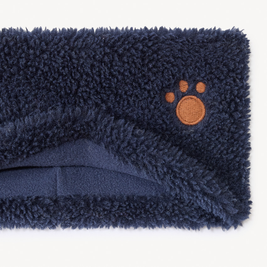 Snood in sherpa met schapenvachtlook, gevoerd met microfleece, effen kleur 